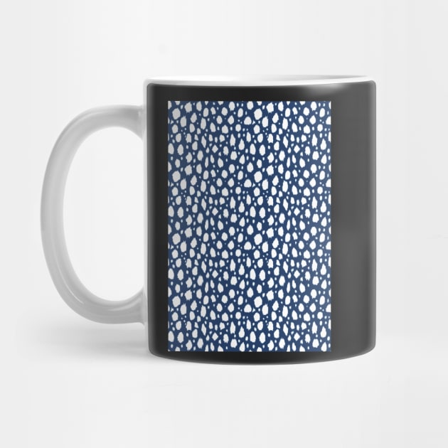 Blue and White Spot Dalmatian Pattern by Juliewdesigns